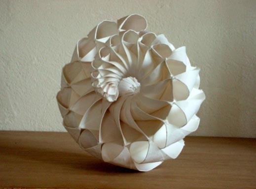 scultpture made from folded circles
